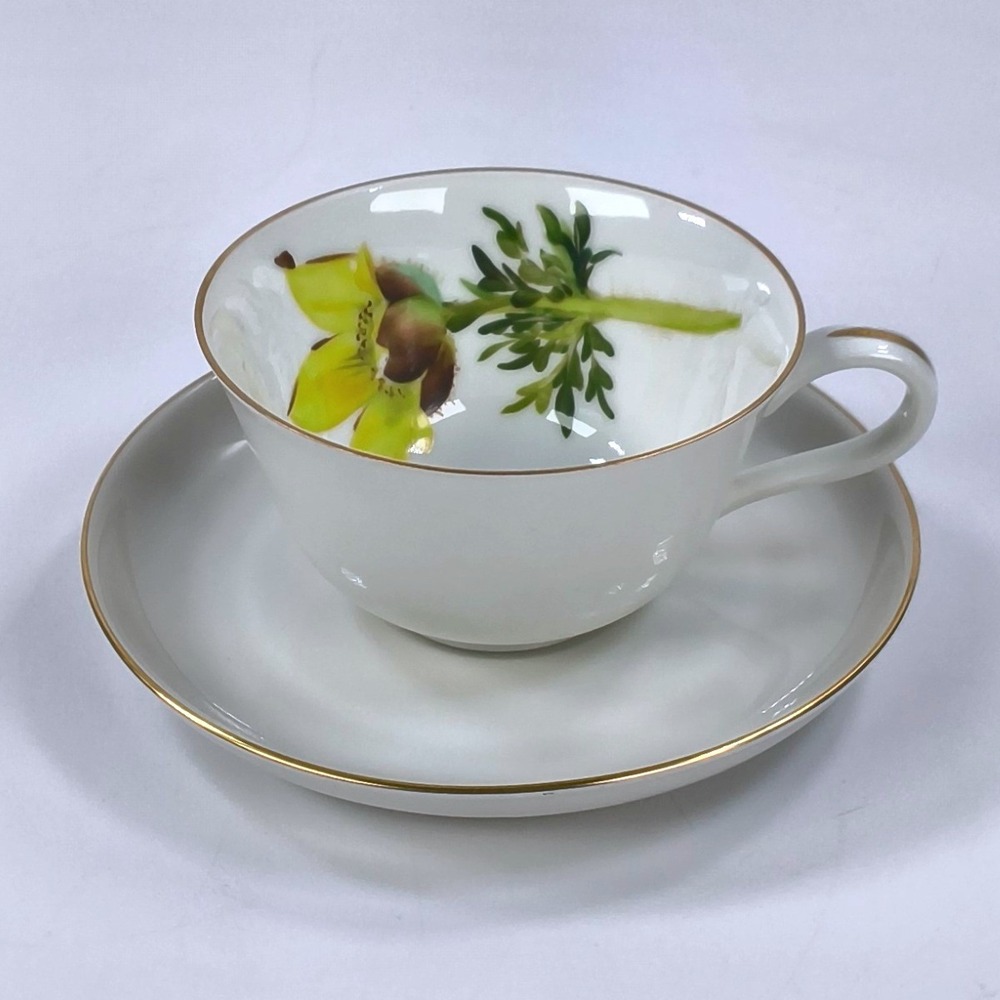 Vintage Rosenthal Helena Tea Cup Saucer Set Selb Germany US Zone Yellow Floral